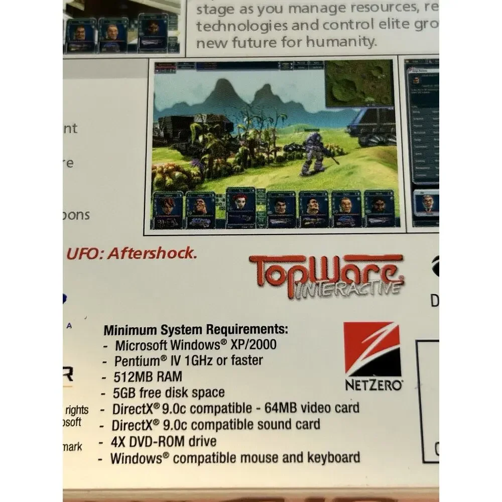 ~*NIB*~UFO AFTERLIGHT🛸(Windows / PC DVD-rom Game, 2009)Compatible with XP/2000